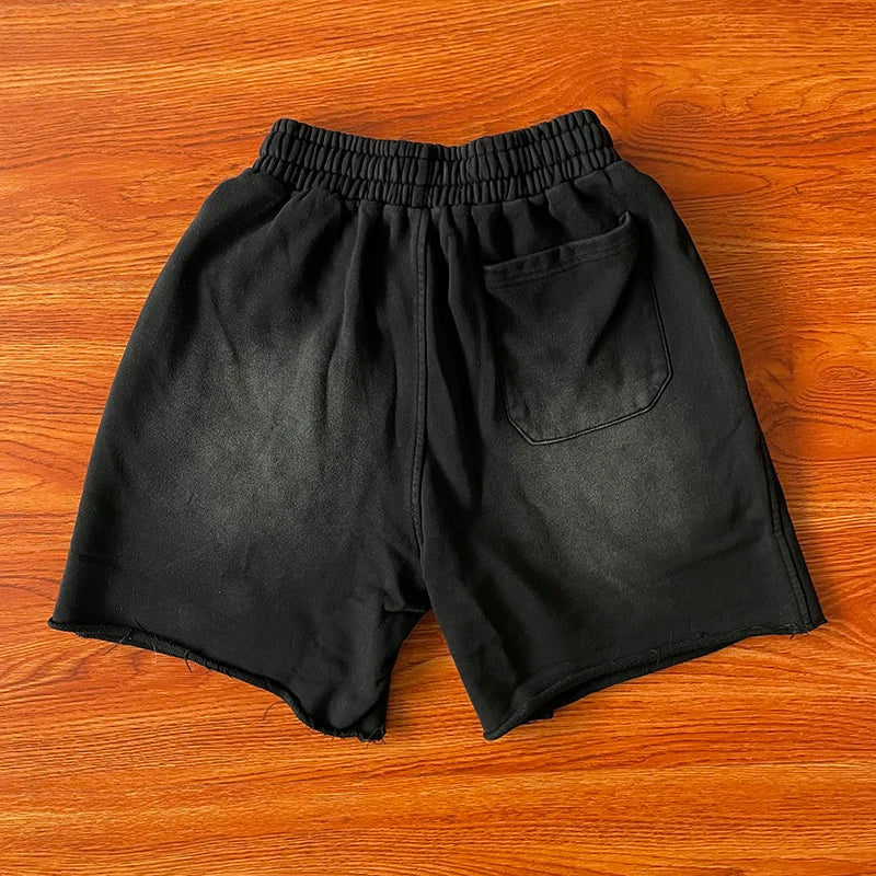 Vertabrae Emblem Hot drill wash pure cotton sports casual shorts European and American high street