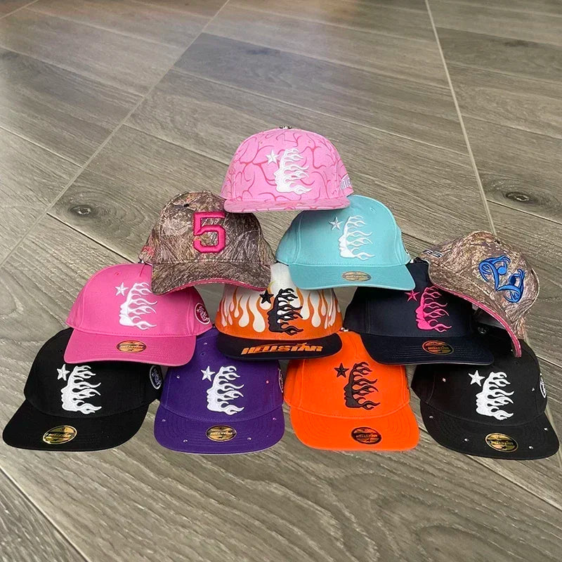 HS  fitted hat diamond embroidered logo men and women casual sports baseball hats