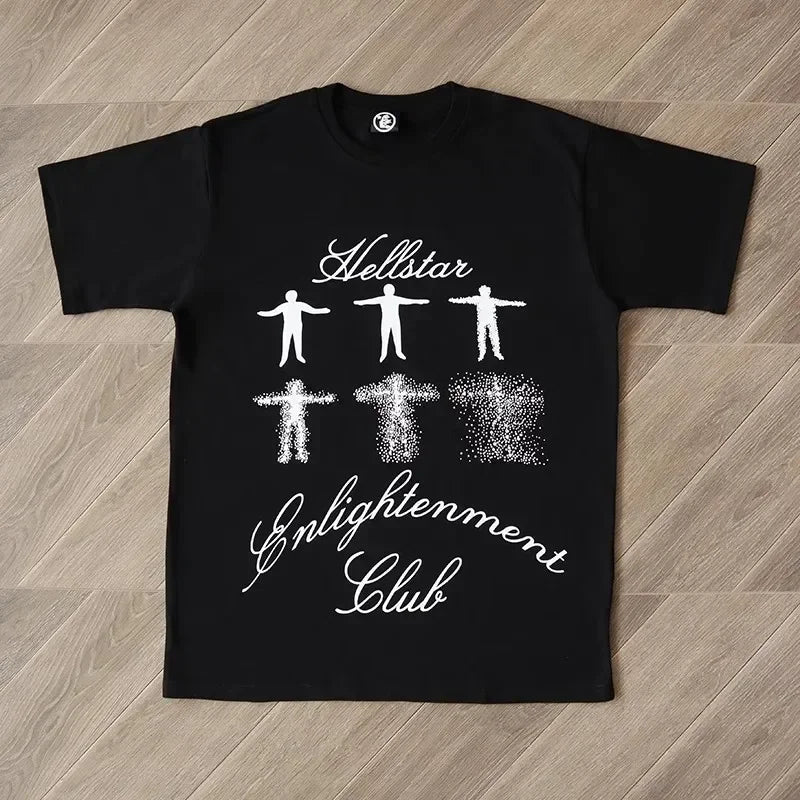 HS Enlightenment Club Tee Upcycled cotton fabrics Upcycled cotton fabrics Clear prints do not fade