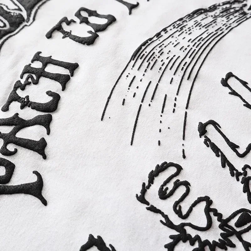 HS Dancing Stars Tee Rotating Alphabet Bear men's and women's short-sleeved T-shirts