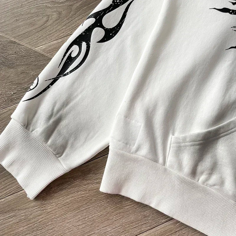 HS Flame Glitter Zip-Up Glitter fleece hoodie