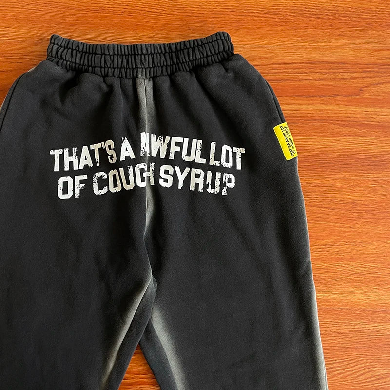 That's A Awful Lot of Cough Syrup Wash wide-leg pants