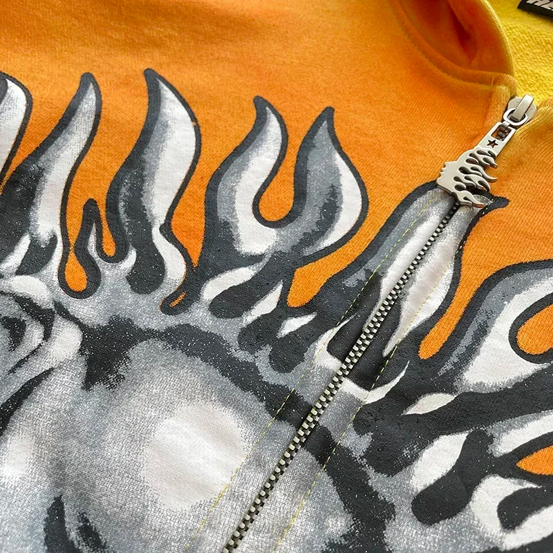 HS  sun zip up orange hoodie capsule 11