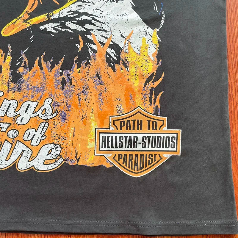 HS Wings Of Fire Eagle European and American short-sleeved T-shirts