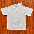 SAINT VANITY Translucent Letter Print Casual Short Sleeve T-Shirt