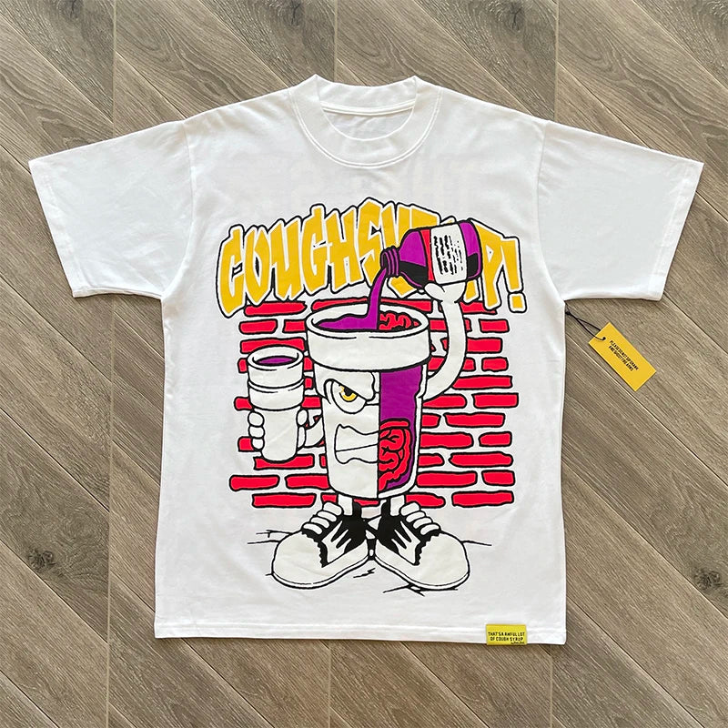 A Lot Of Letter Spoofing Collection Casual Short Sleeve T-Shirt