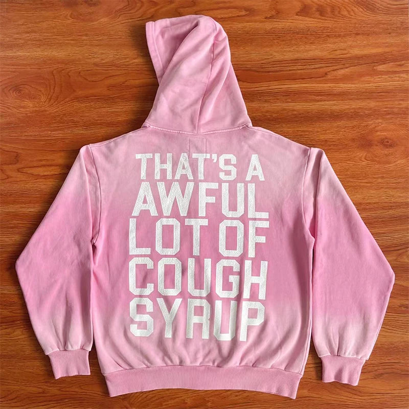 That's A Awful Lot of Cough Syrup Alphabet print casual sweater