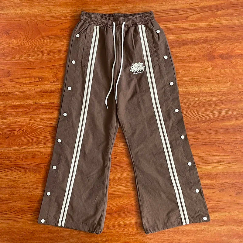 Project Capri Emergency Embroidered European style breasted casual pants