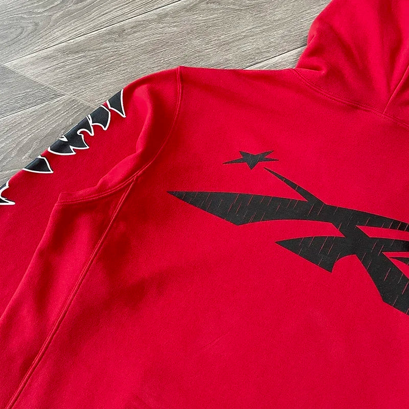 HS Skull flame Skeleton Flame High Street vintage hoodie