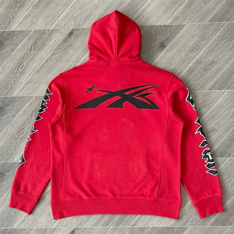 HS Skull flame Skeleton Flame High Street vintage hoodie