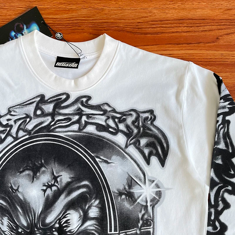 HS Airbrushed casual long sleeve T-shirt for men and women