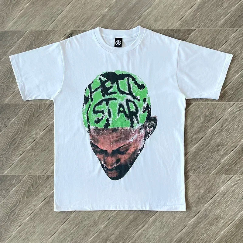 HS Rodman Green Tee European and American high street trend short-sleeved T-shirt for men and women