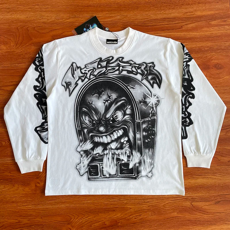 HS Airbrushed casual long sleeve T-shirt for men and women
