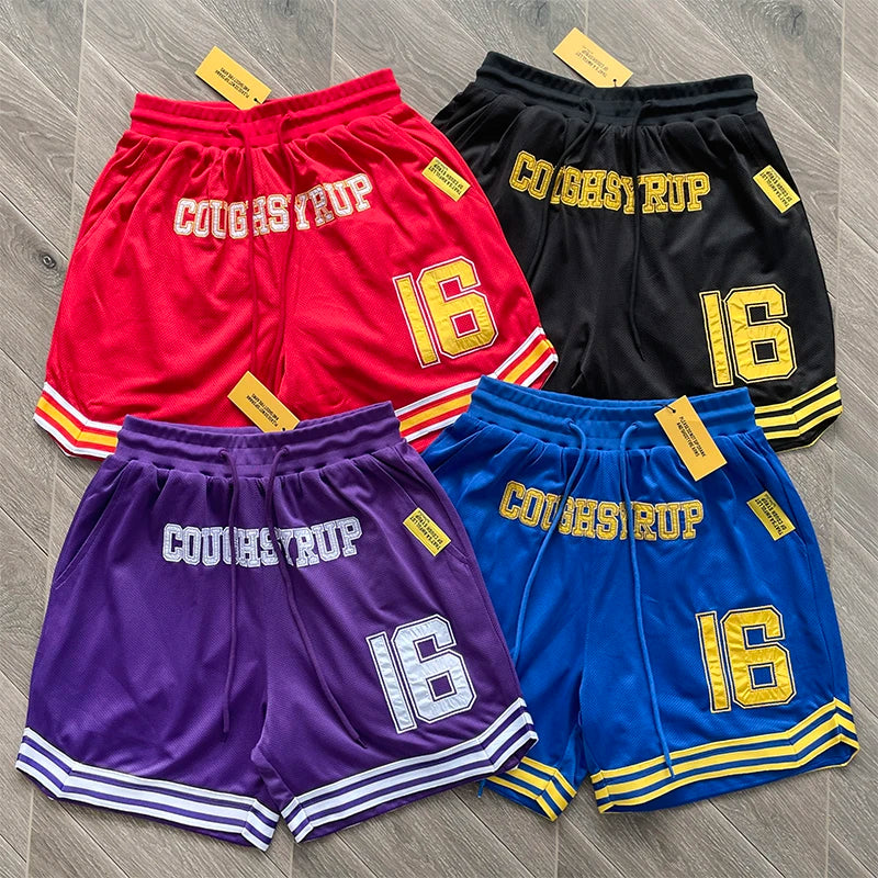 Embroidered Casual Shorts That's A Awful Lot Of Cough Syrup Personality American Trend