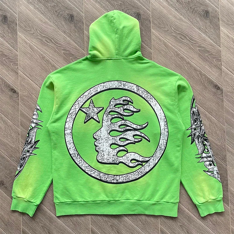 HS Cotton hoodie with zipper wash