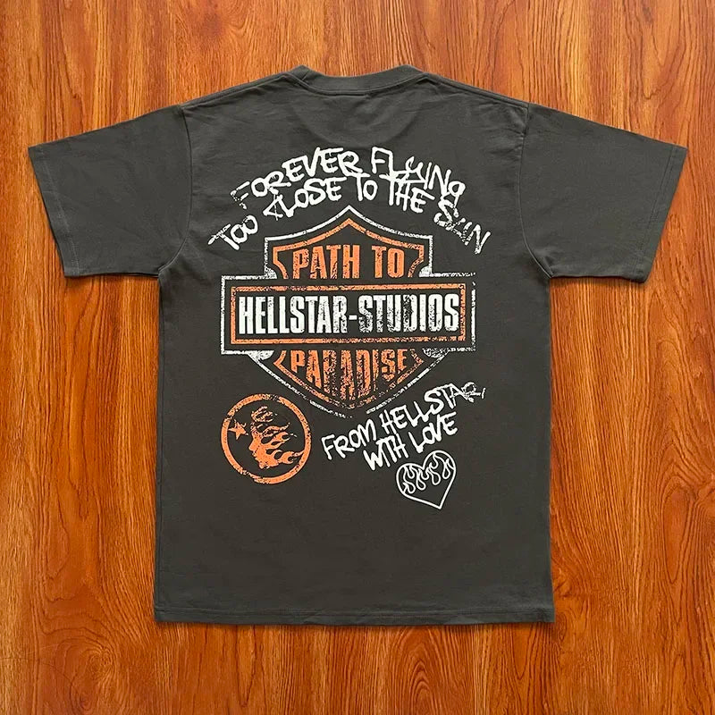 HS Wings Of Fire Eagle European and American short-sleeved T-shirts