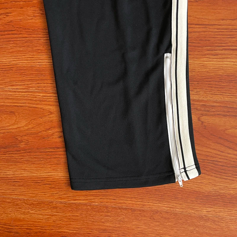 SAINT VANITY  Embroidered striped sports style casual trousers