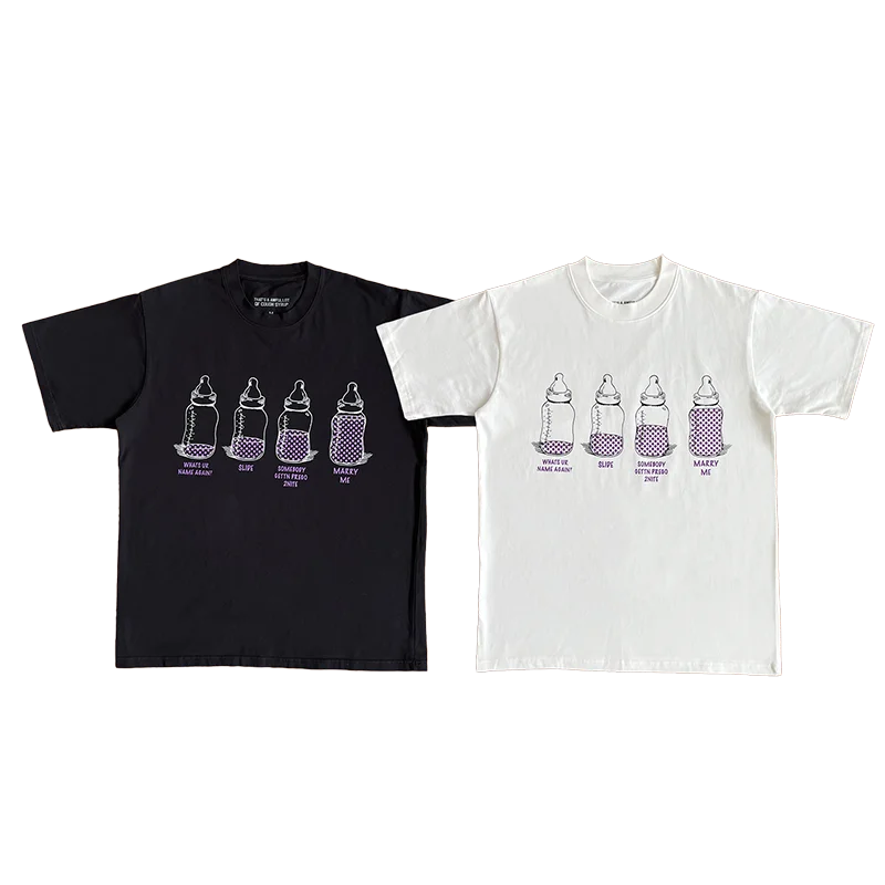 That's A Awful Lot of Cough Syrup Bottle Printed Cotton Short Sleeve T-Shirt