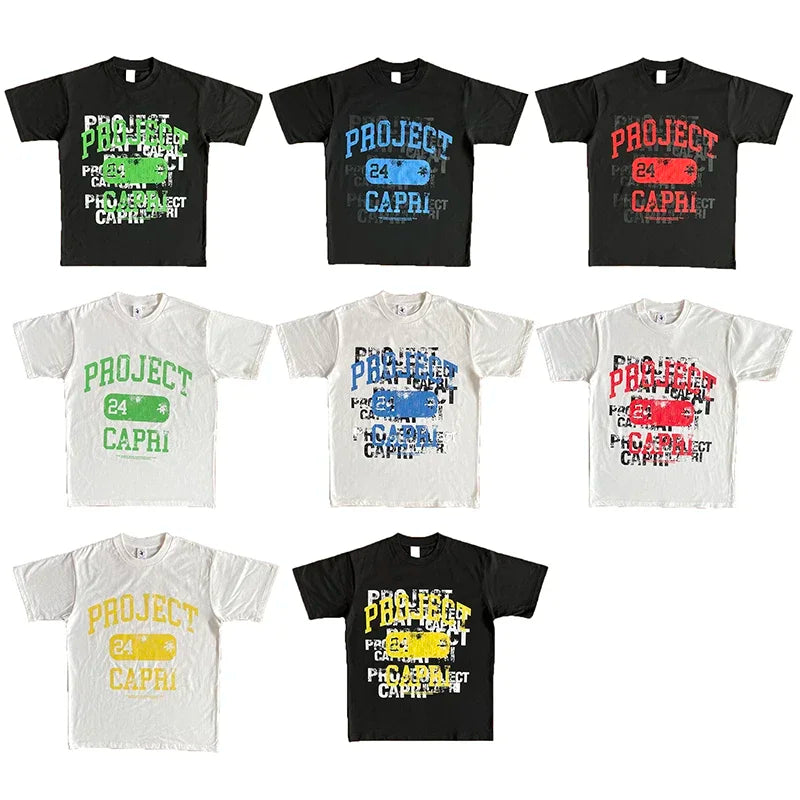 Project Capri Emergency Men's and women's cotton short-sleeved T-shirts