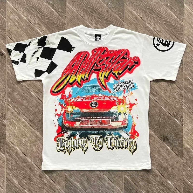 HS highway to victory Tee Short-sleeved cotton T-shirt for men and women