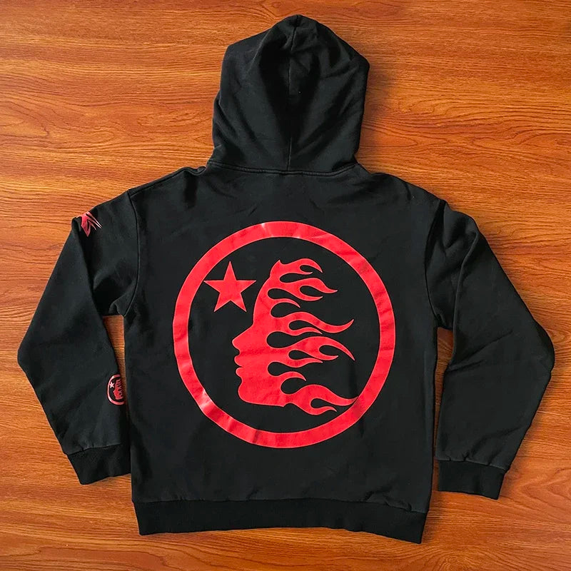 HS Sport Hoodie Large Logo Wash Water Sports Men's and Women's Casual Hoodie