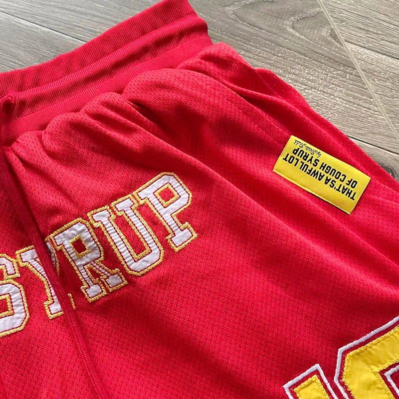 Embroidered Casual Shorts That's A Awful Lot Of Cough Syrup Personality American Trend