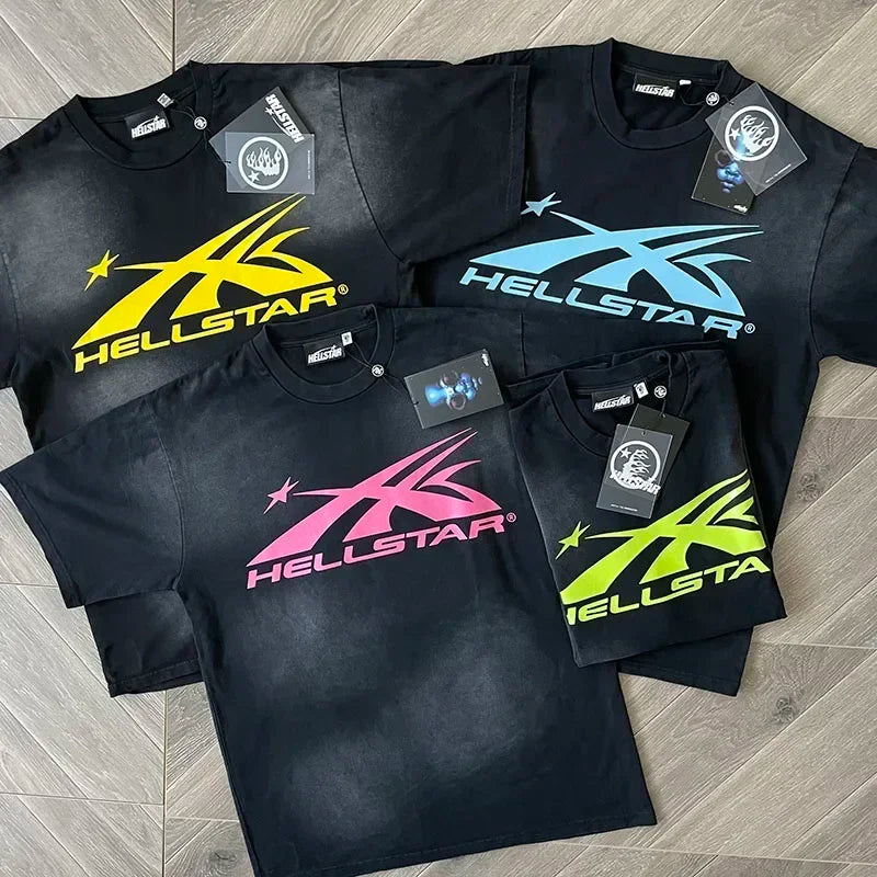 HS Gel Sport Logo T-shirt voor heren en dames katoen met korte mouwen Europa