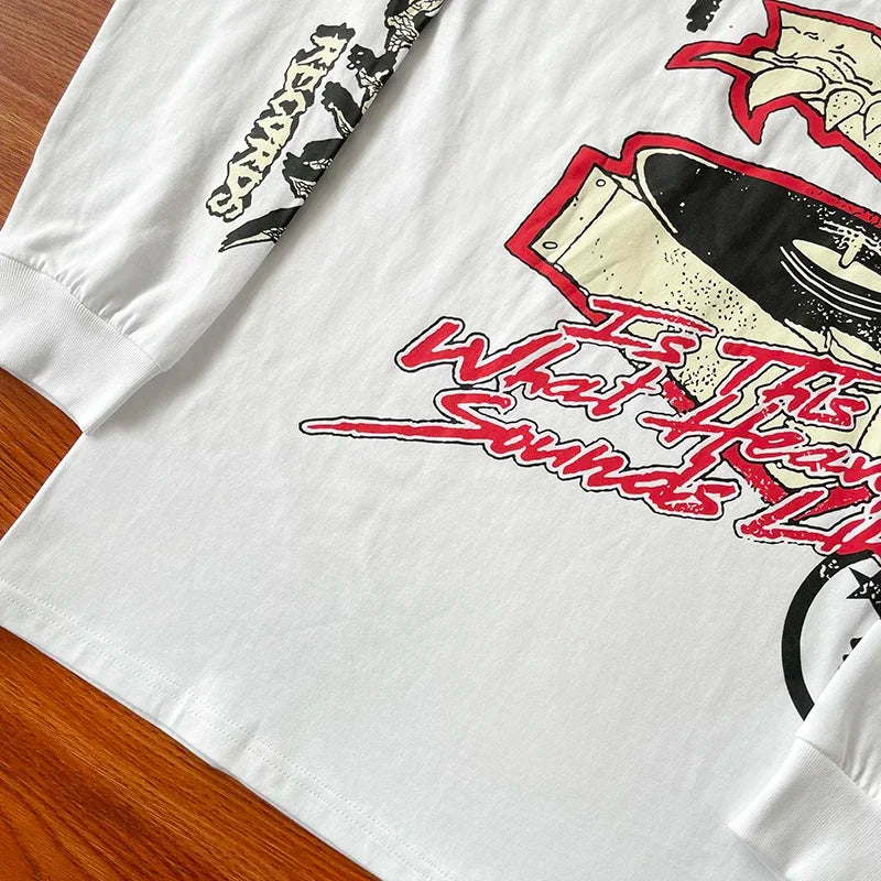 HS recdrds ins same European and American fashion brand cotton long-sleeved T-shirt