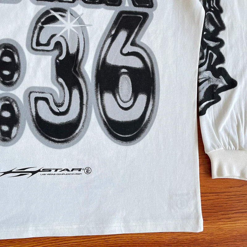 HS Airbrushed casual long sleeve T-shirt for men and women