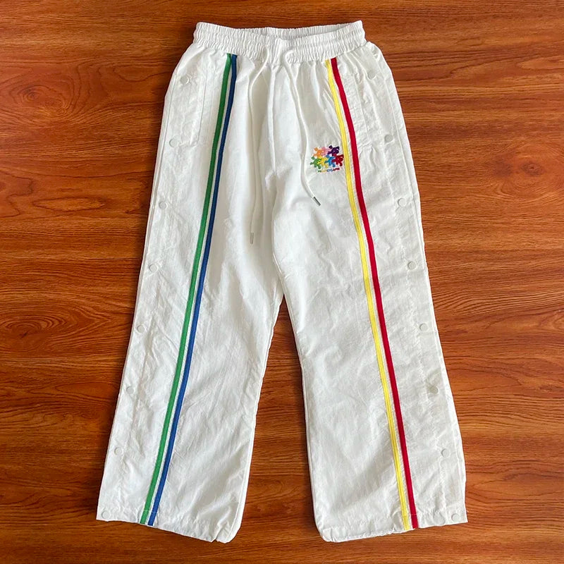 Project Capri Emergency Embroidered European style breasted casual pants