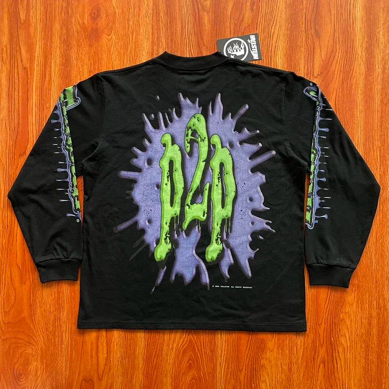 HS  Spoof kids high street casual long sleeve T-shirt