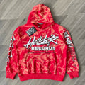 HS Records Red Bleached red casual hoodie Limited Edition