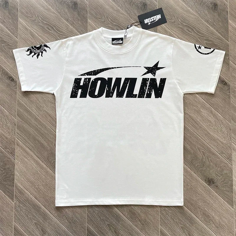 HS RECORDS Cotton casual short-sleeved T-shirt