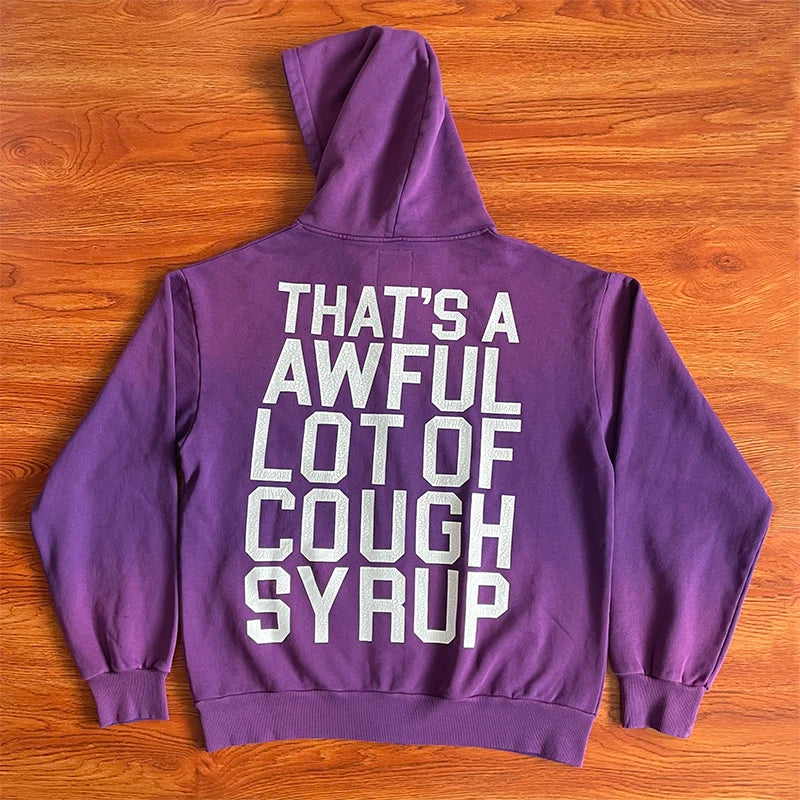 That's A Awful Lot of Cough Syrup Alphabet print casual sweater