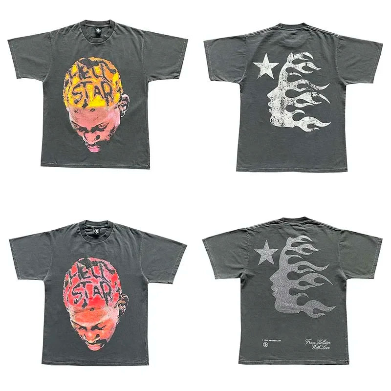 HS Anniversary Rodman Tee European and  high street trend men's and women's short-sleeved T-shirt