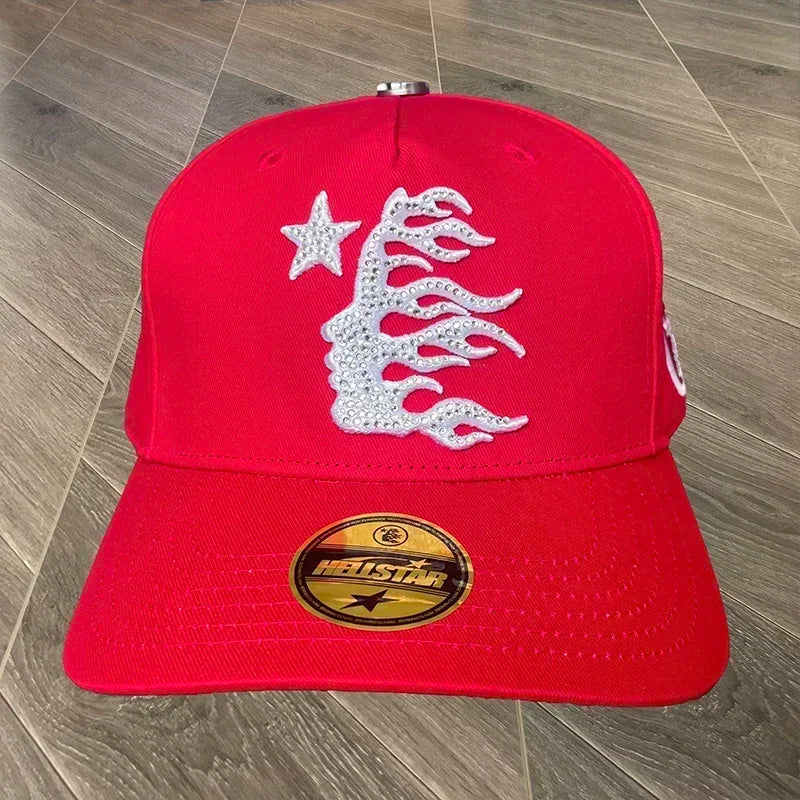 HS  fitted hat diamond embroidered logo men and women casual sports baseball hats