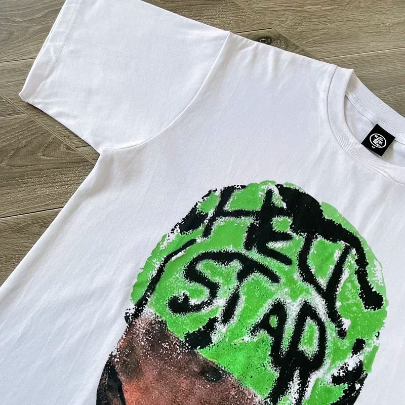 HS Rodman Green Tee European and American high street trend short-sleeved T-shirt for men and women