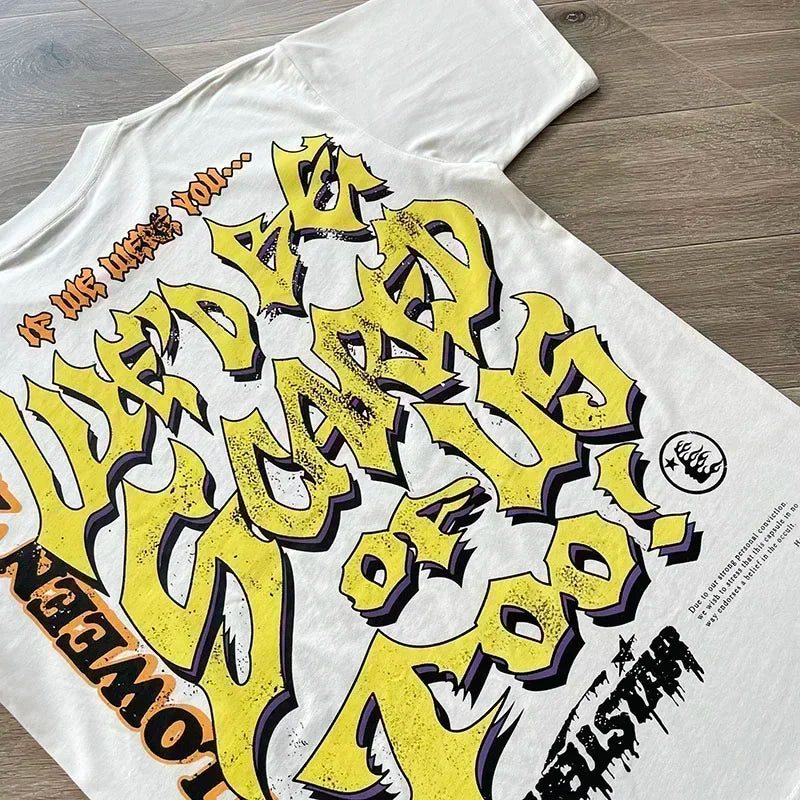 HS Frankenkid Green Boy head print cotton short-sleeved T-shirt