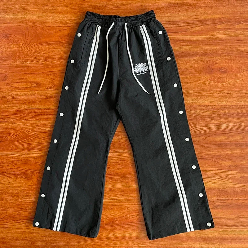 Project Capri Emergency Embroidered European style breasted casual pants