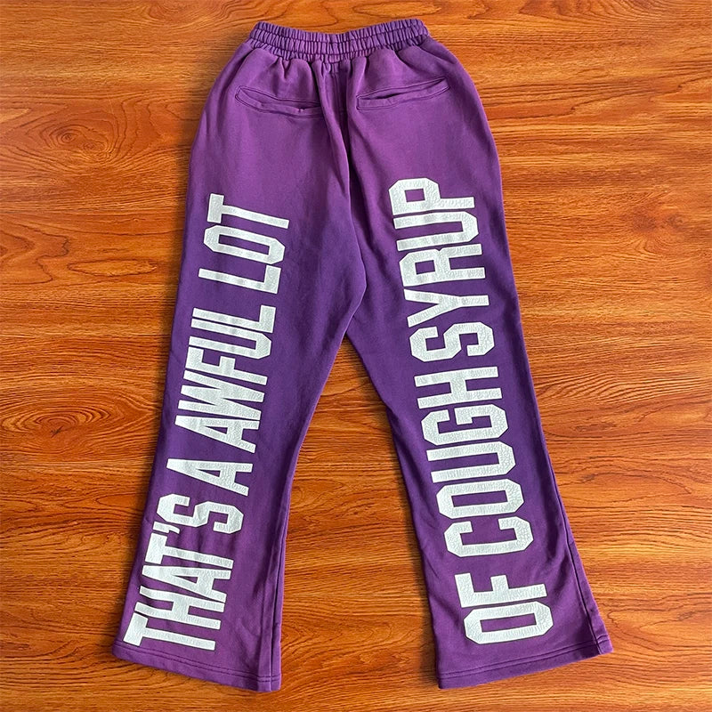 That's A Awful Lot of Cough Syrup Loose wide-leg pants