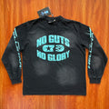 HS No Guts No Glory European and American tide cotton wash men's and women's long sleeve T-shirt