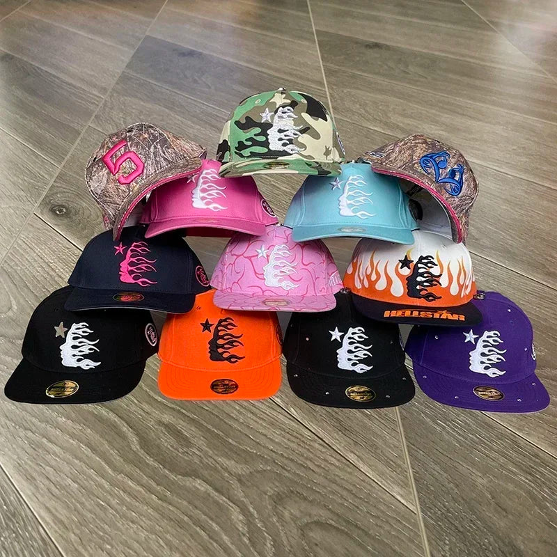 HS  fitted hat diamond embroidered logo men and women casual sports baseball hats