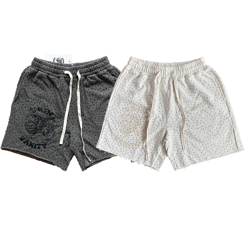 SAINT VANITY Washing water hot diamond casual sports shorts