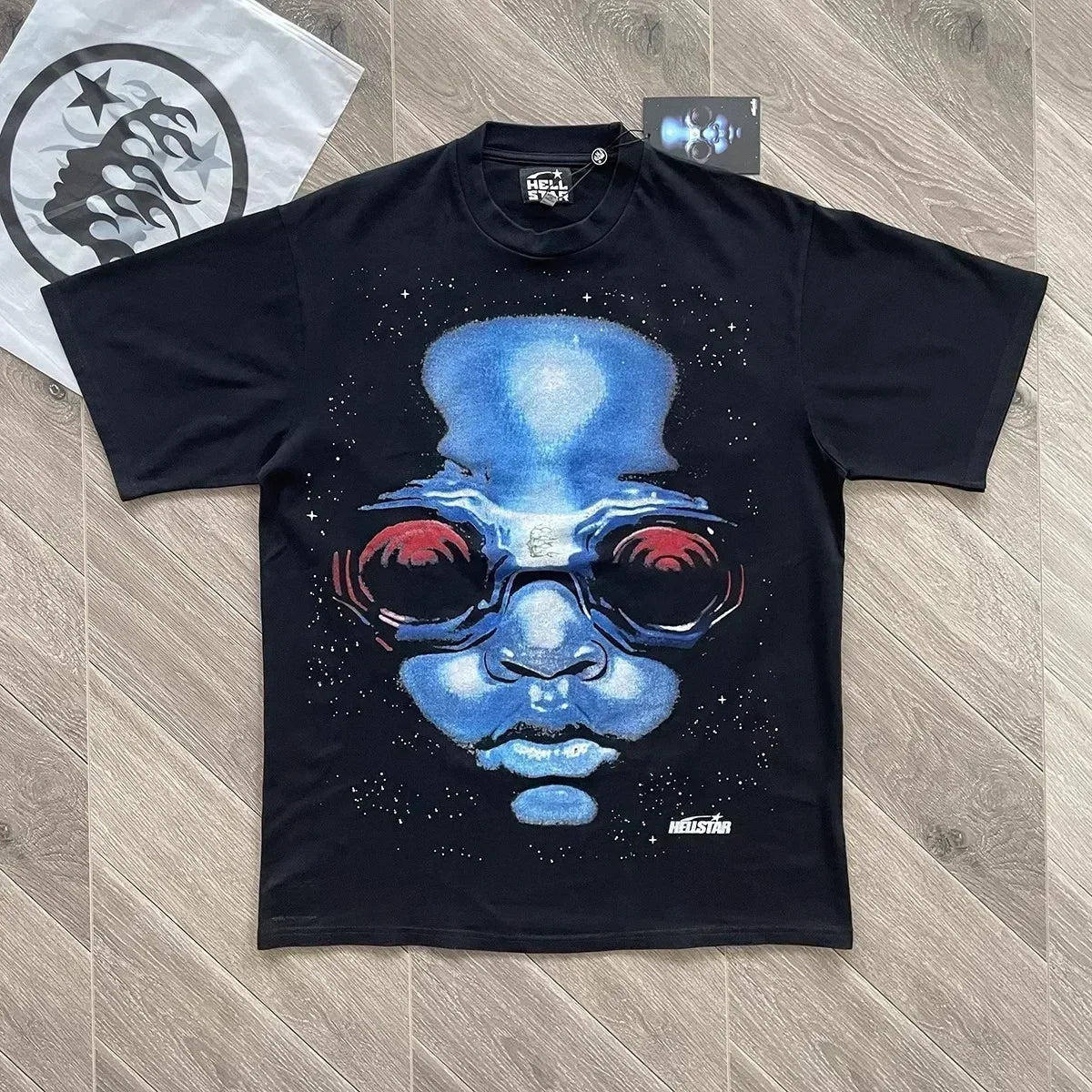 HS Future Short Sleeve American High Street boy glasses alien short sleeve T-shirt