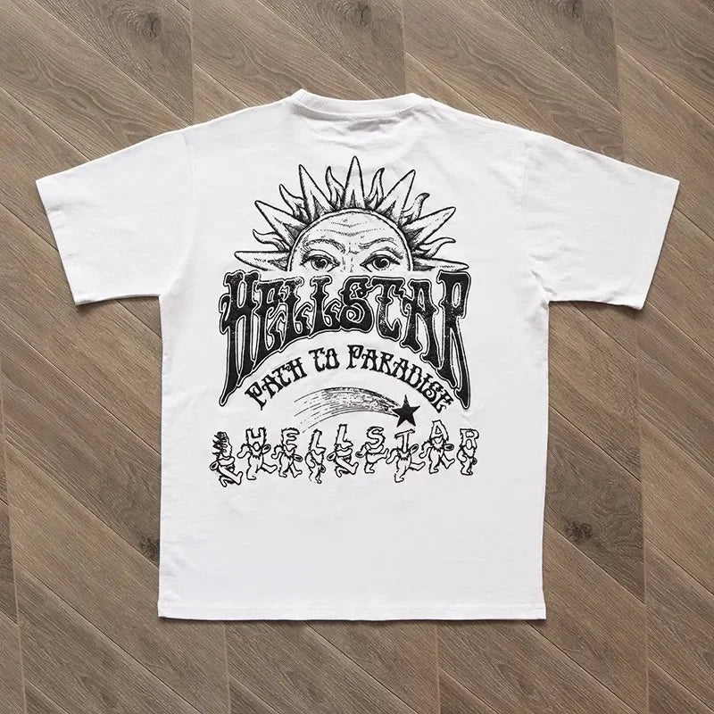 HS Dancing Stars Tee Rotating Alphabet Bear men's and women's short-sleeved T-shirts