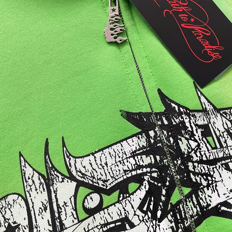 HS Cotton hoodie with zipper wash